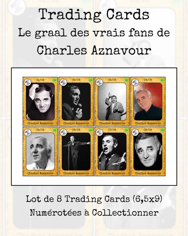Trading cards Charles Aznavour