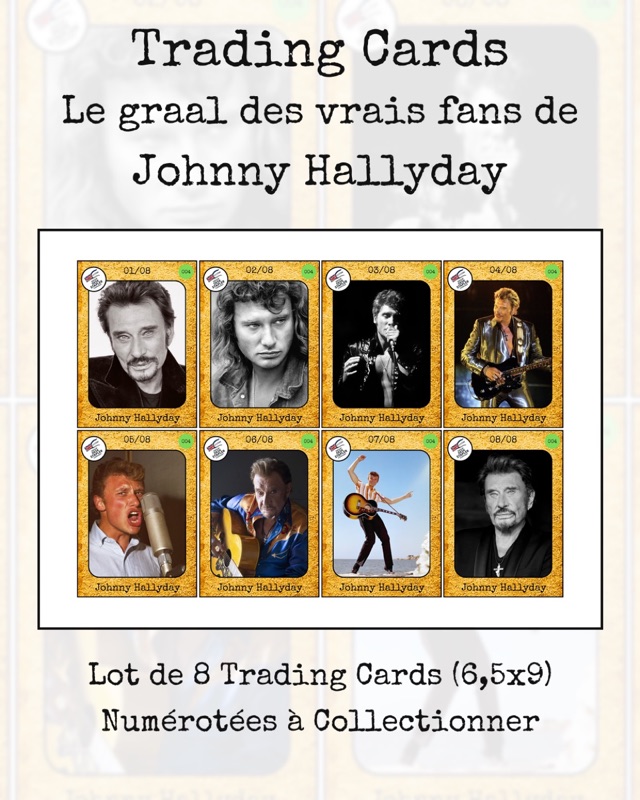 Trading cards Johnny Hallyday