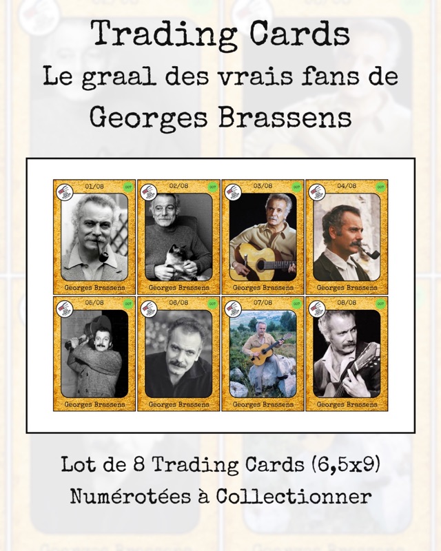 Trading cards Georges Brassens