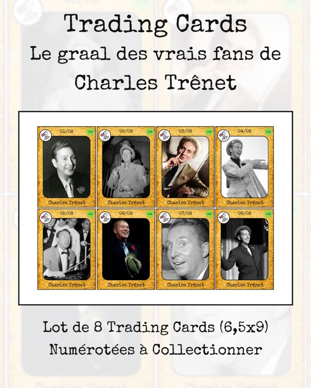 Trading cards Charles Trênet