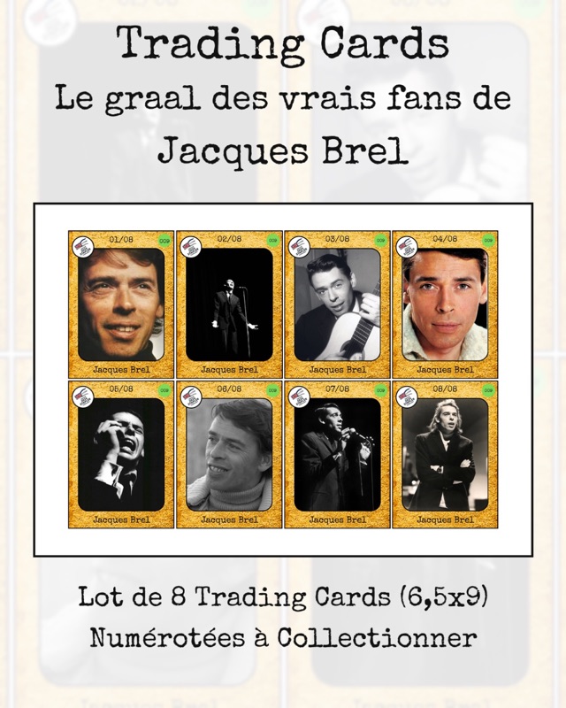 Trading cards Jacques Brel