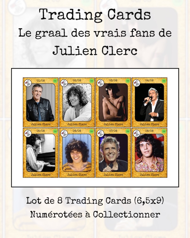 Trading cards Julien Clerc