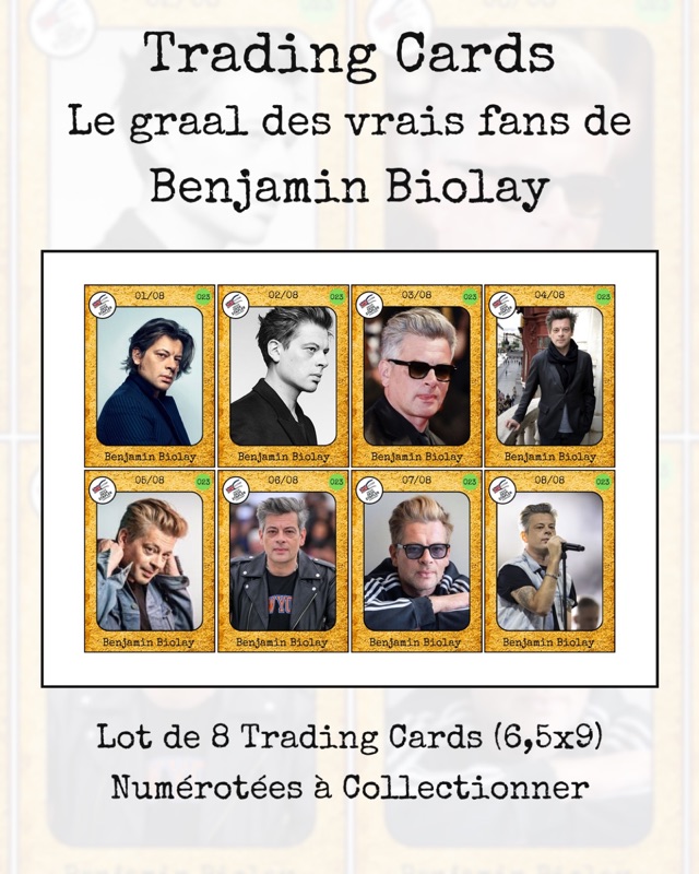 Trading cards Benjamin Biolay