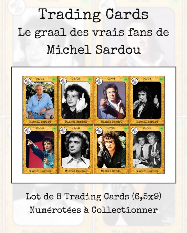 Trading cards Michel Sardou