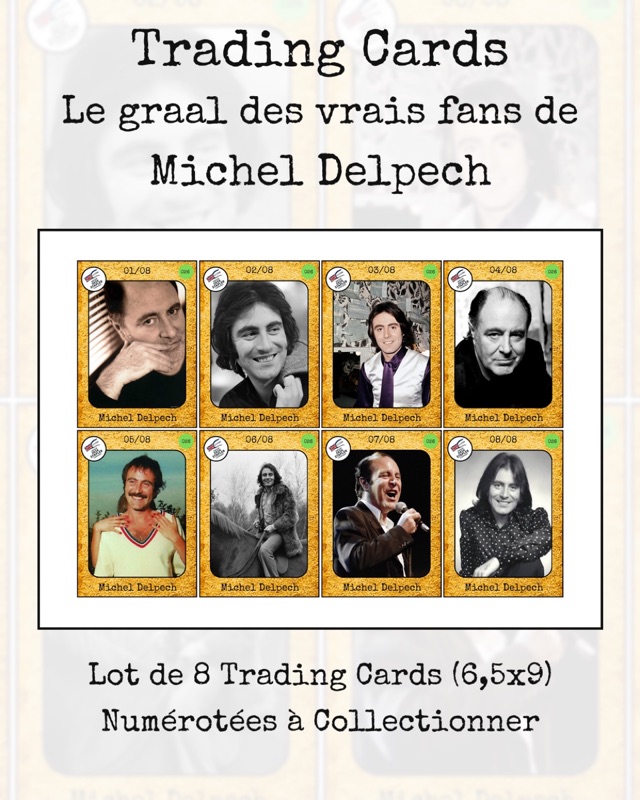 Trading cards Michel Delpech