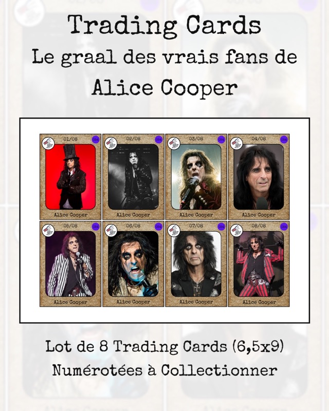 Trading cards Alice Cooper